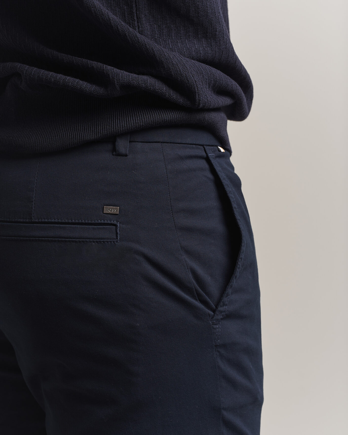 Homme | Pantalons | BOSS BLACK | Kaiton Structured Chinos Dark Blue