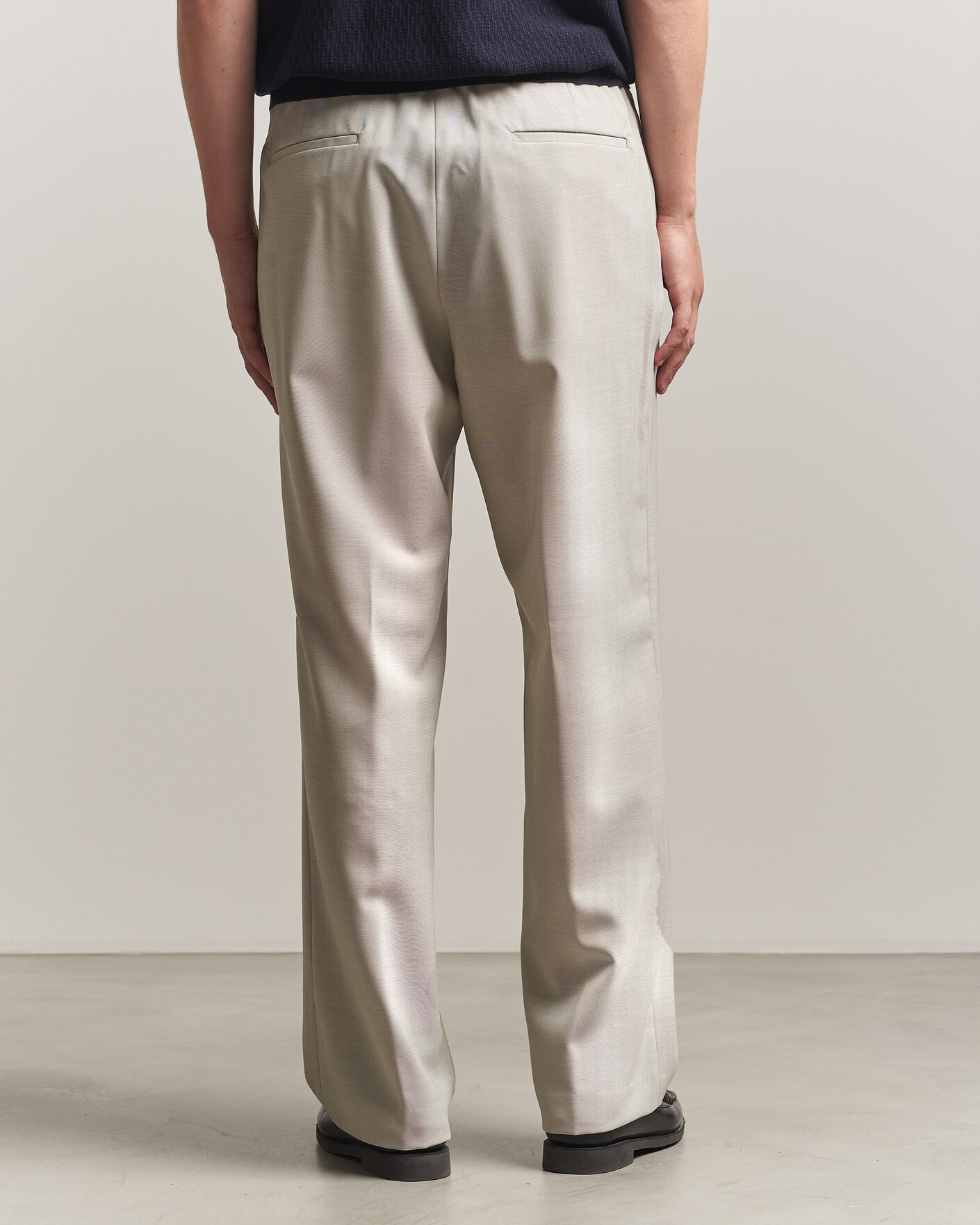 Homme | Pantalons | BOSS BLACK | Pat Pleated Wool Trousers Light Beige