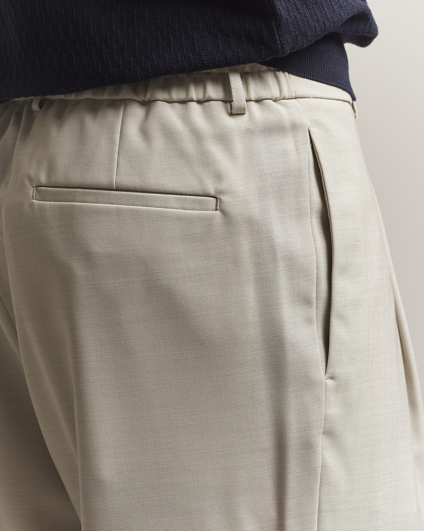 Homme | Pantalons | BOSS BLACK | Pat Pleated Wool Trousers Light Beige
