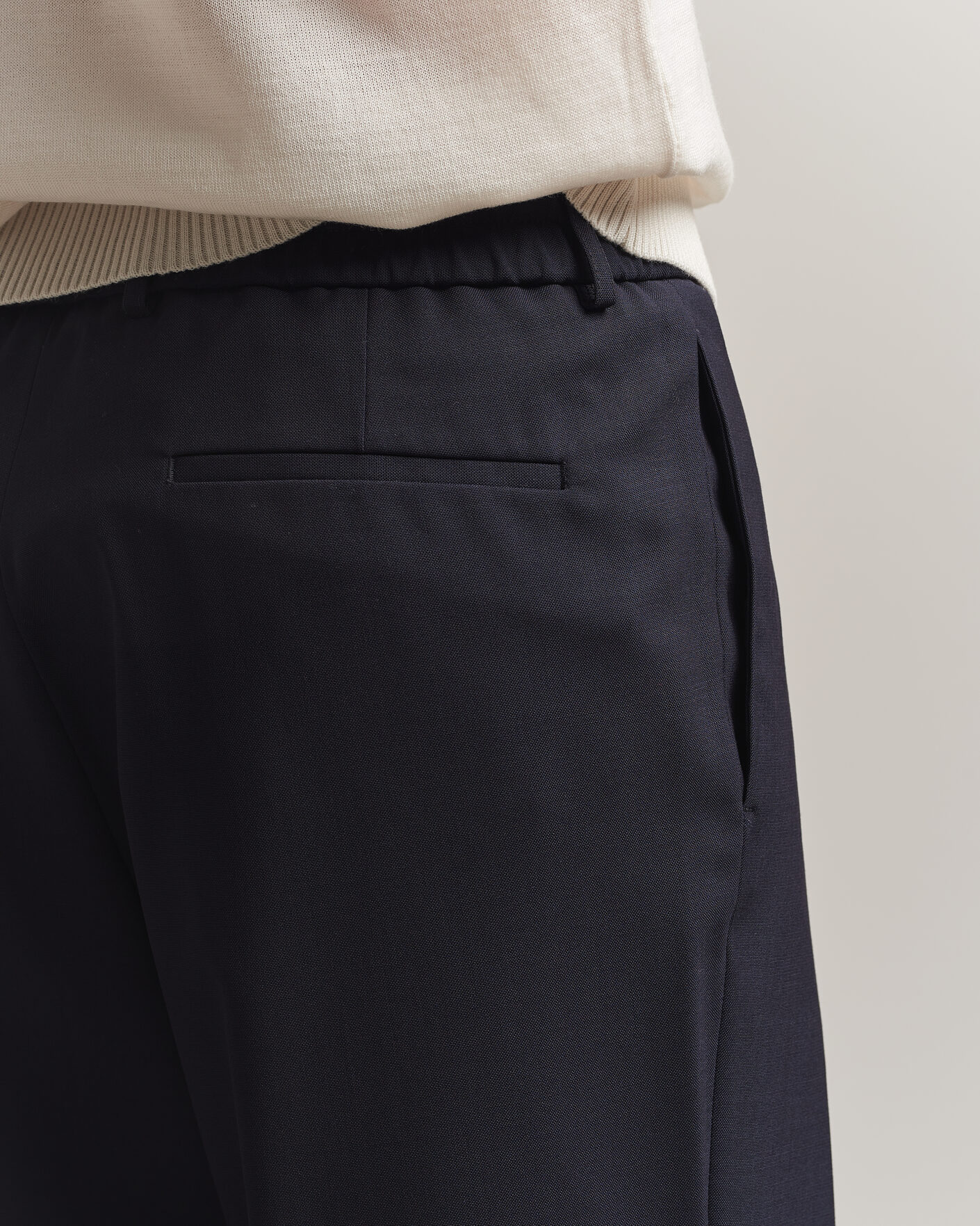 Homme | Pantalons | BOSS BLACK | Pat Pleated Wool Trousers Dark Blue