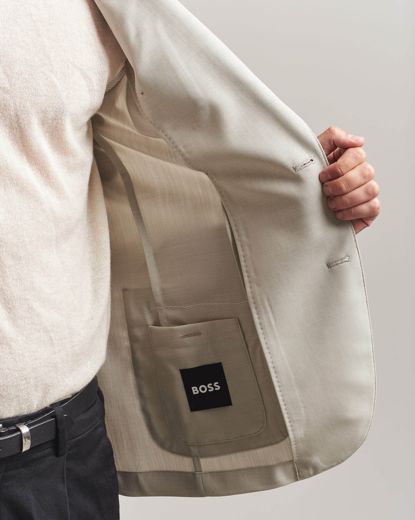 Homme | Blazers | BOSS BLACK | Hanry Wool Patch Pocket Blazer Light Beige