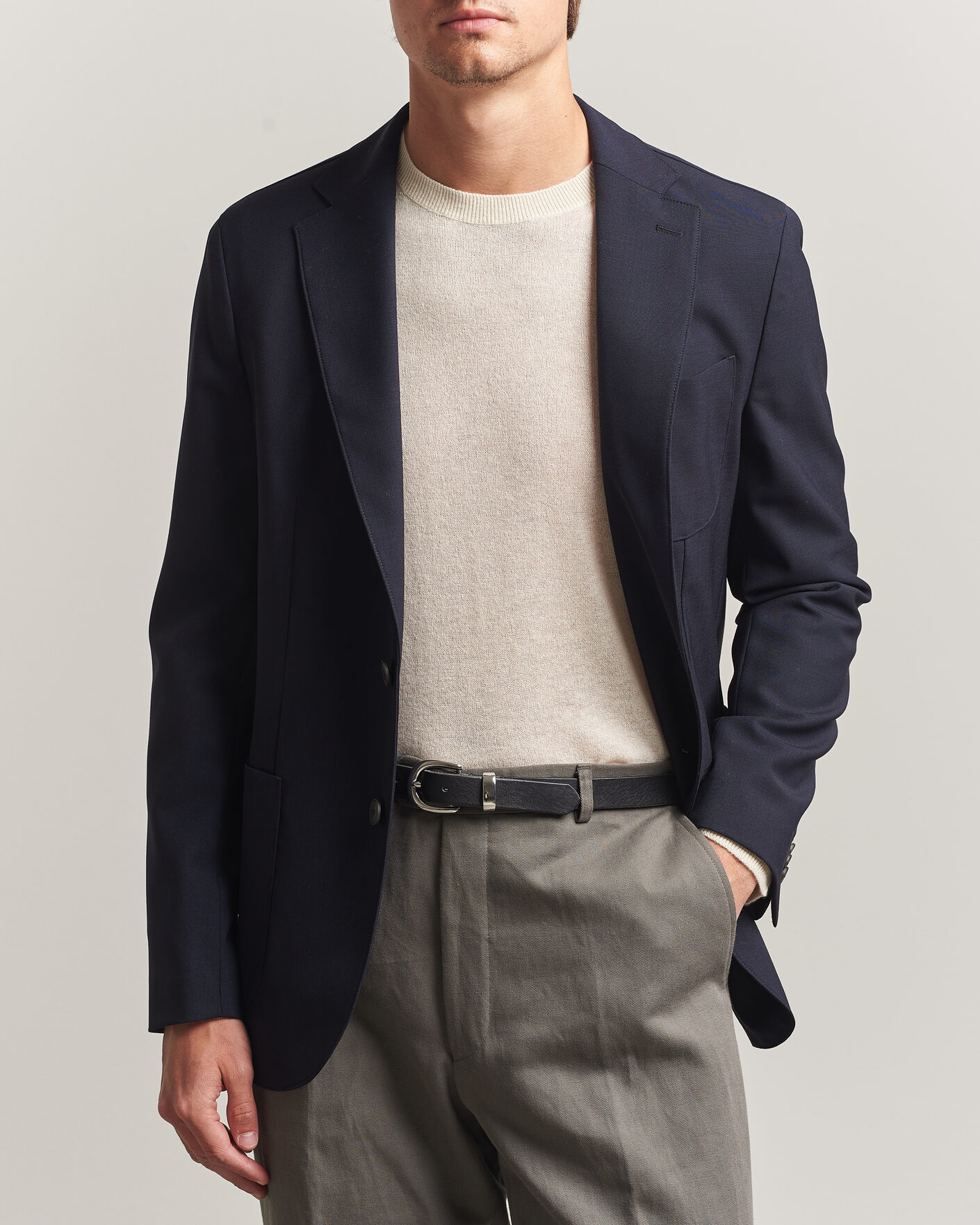 Homme | Blazers | BOSS BLACK | Hanry Wool Patch Pocket Blazer Dark Blue