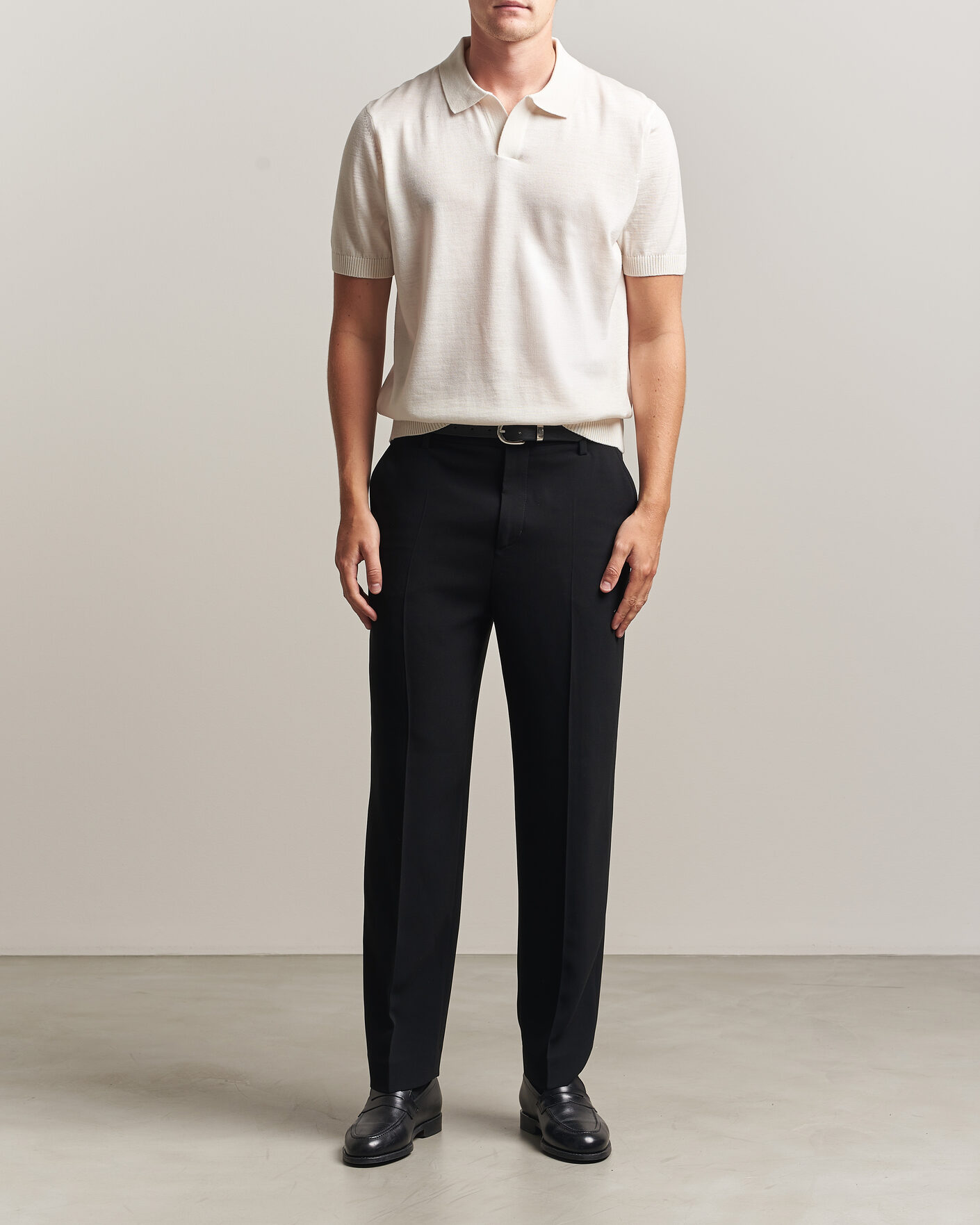 Homme | Polos | BOSS BLACK | Lantoni Knitted Polo Open White