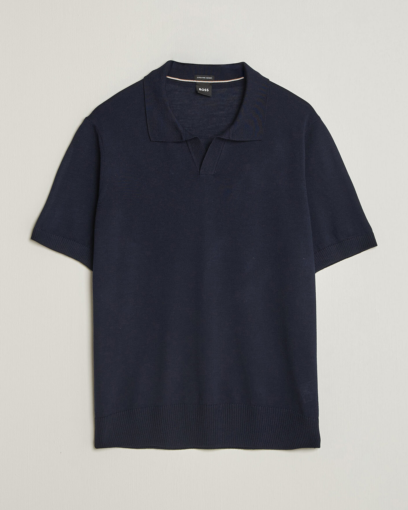 Homme | Polos | BOSS BLACK | Lantoni Knitted Polo Dark Blue