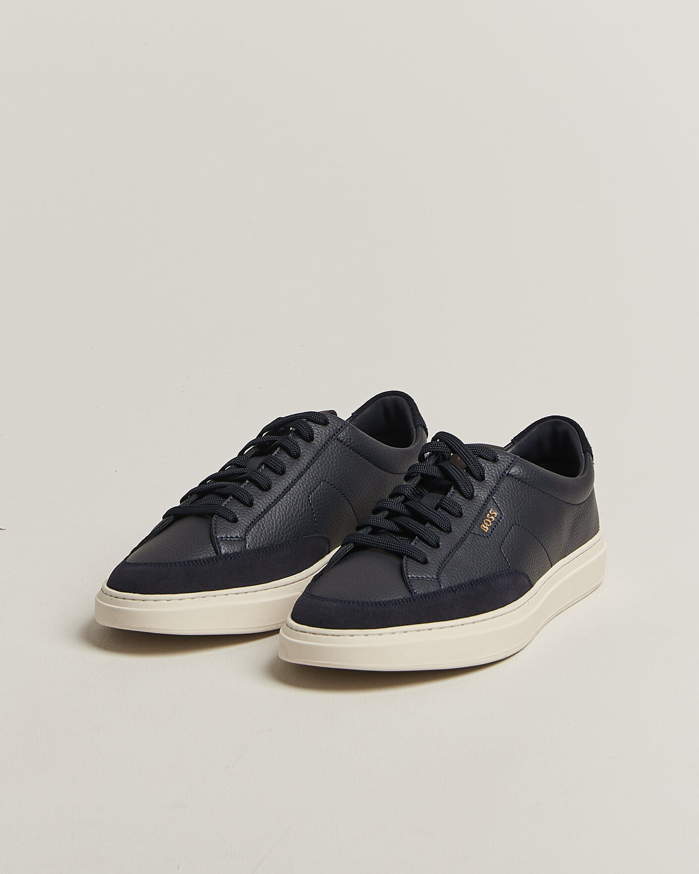 Homme | Baskets | BOSS BLACK | Kieran Leather/Suede Sneaker Dark Blue