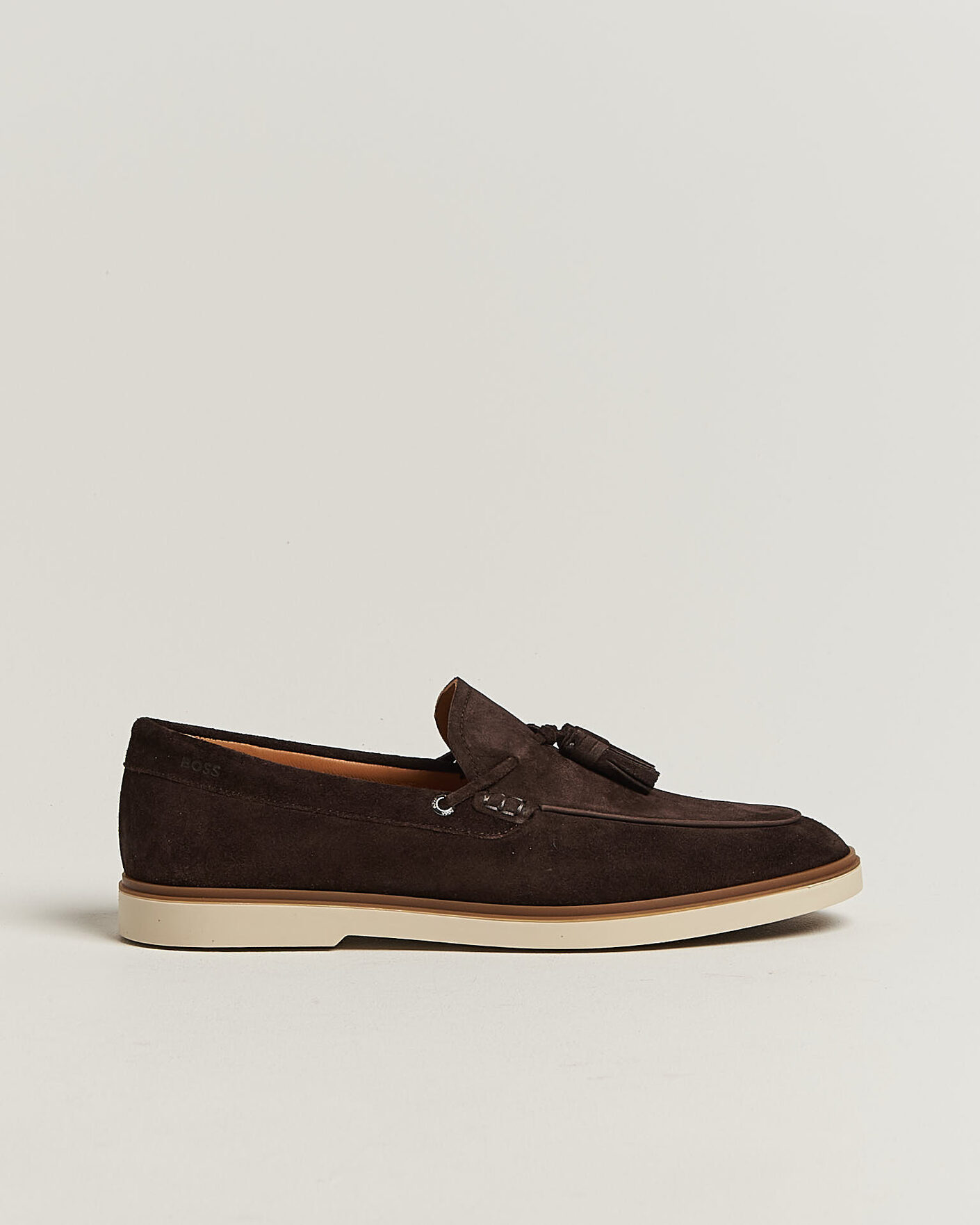 Homme | Loafers | BOSS BLACK | Hedley Suede Tassle Loafer Dark Brown
