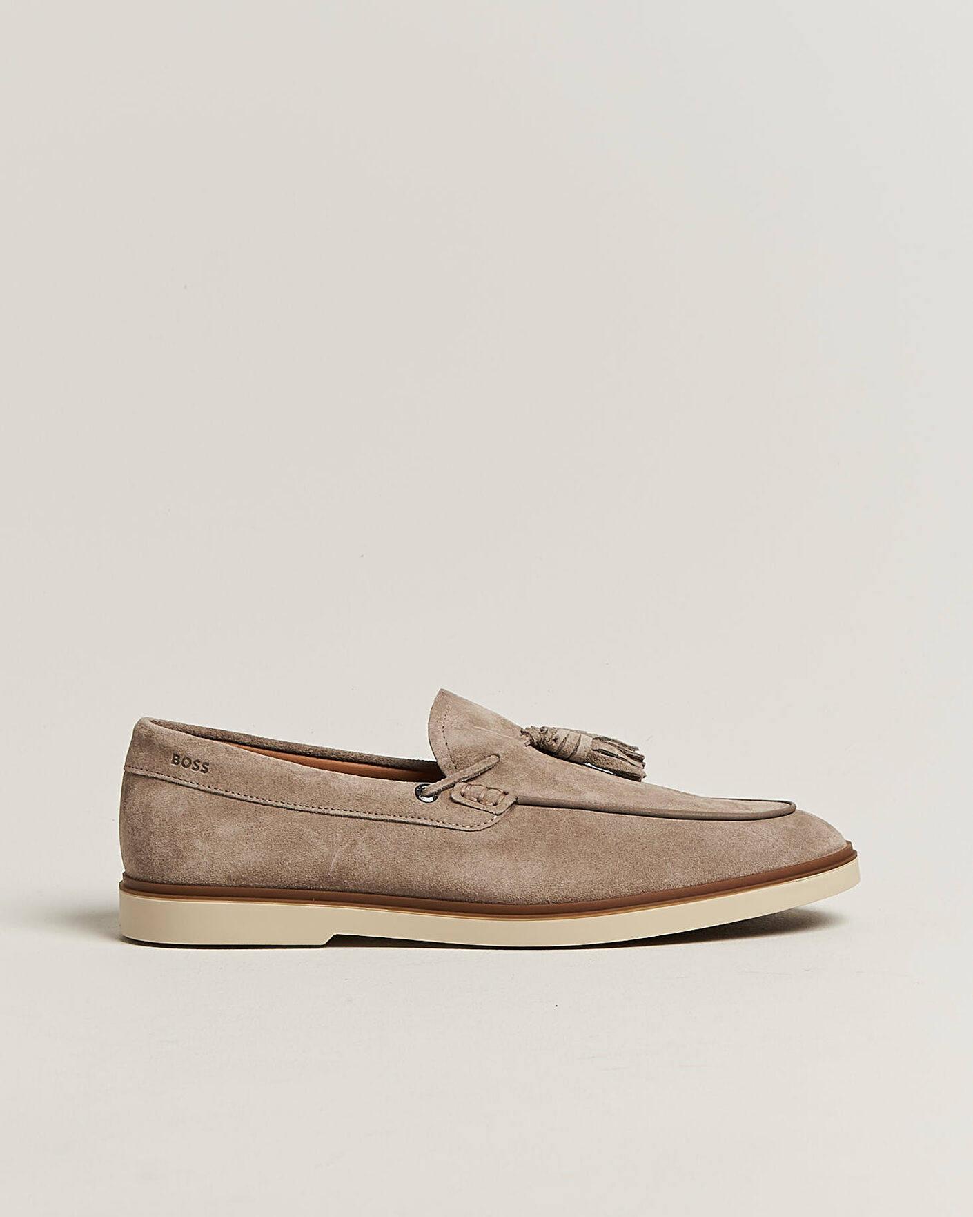 Homme | Loafers | BOSS BLACK | Hedley Suede Tassle Loafer Dark Beige