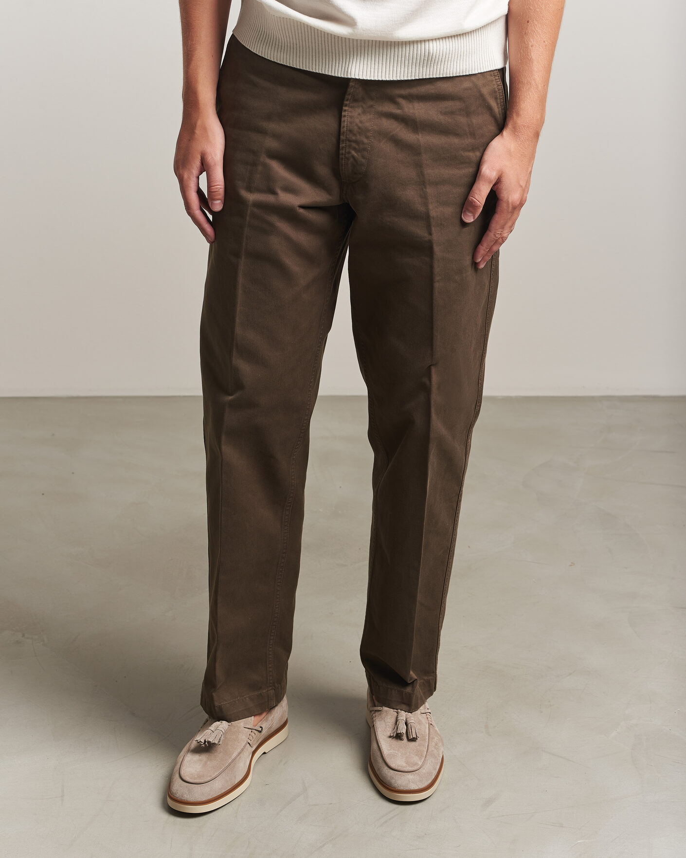 Homme | Loafers | BOSS BLACK | Hedley Suede Tassle Loafer Dark Beige