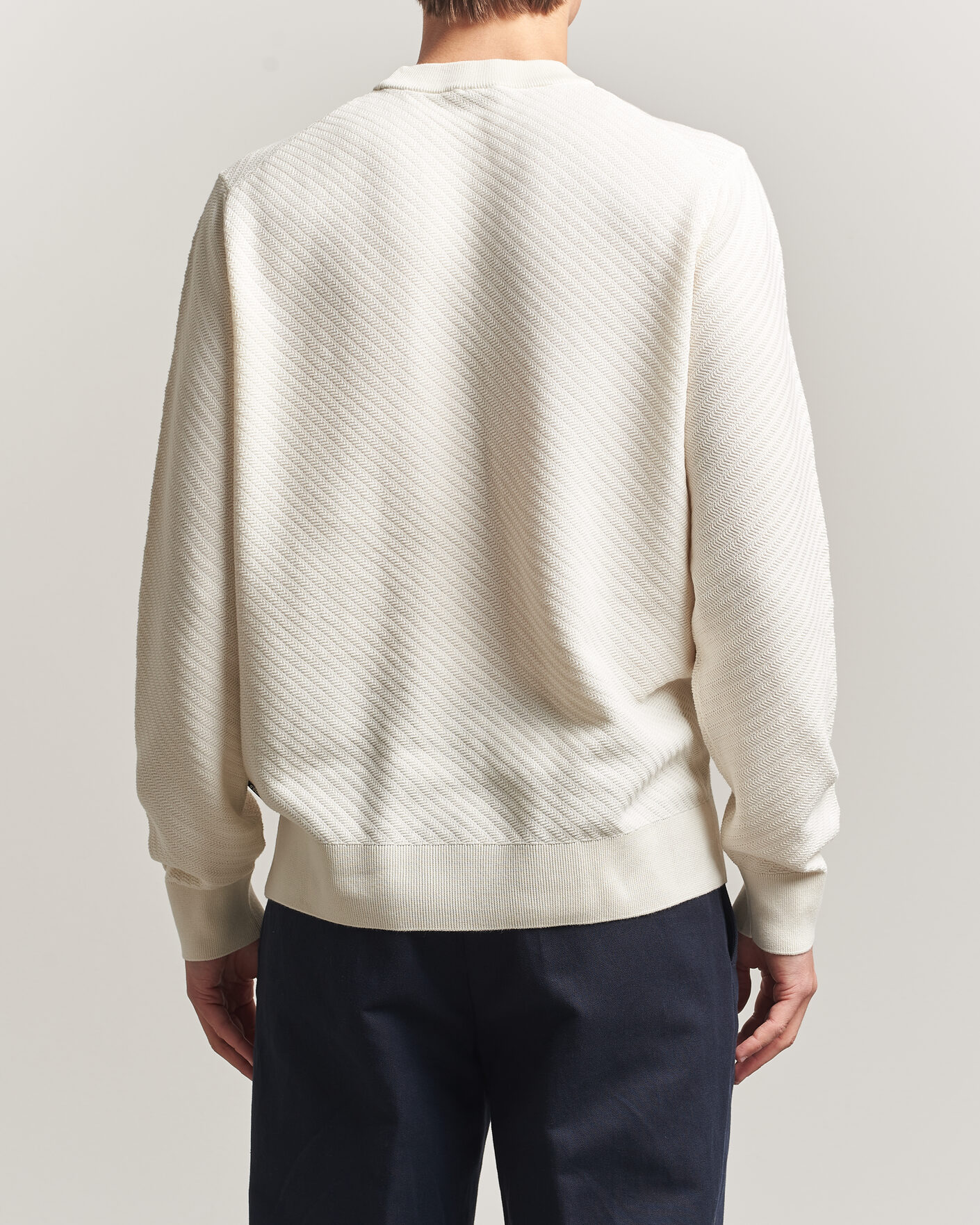 Homme | Pulls Et Tricots | BOSS BLACK | Lofranco Structured Knitted Sweater Open White