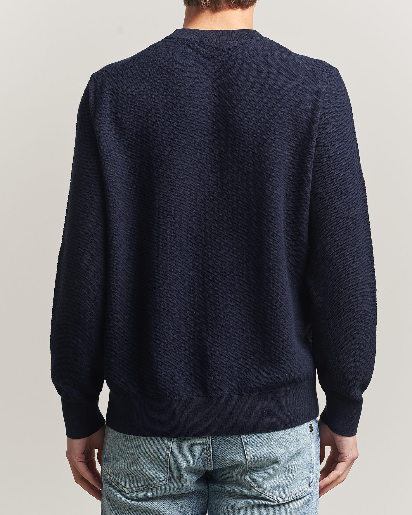 Homme | Pulls Et Tricots | BOSS BLACK | Lofranco Structured Knitted Sweater Dark Blue