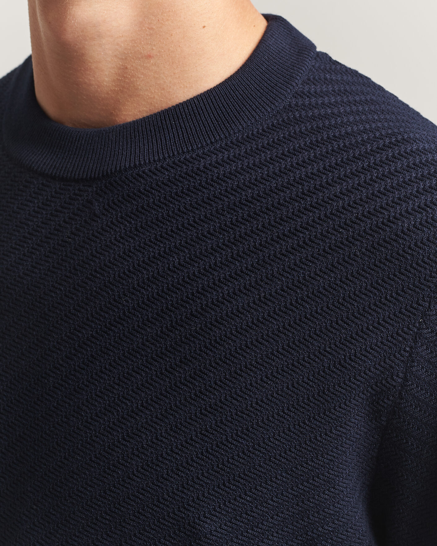 Homme | Pulls Et Tricots | BOSS BLACK | Lofranco Structured Knitted Sweater Dark Blue