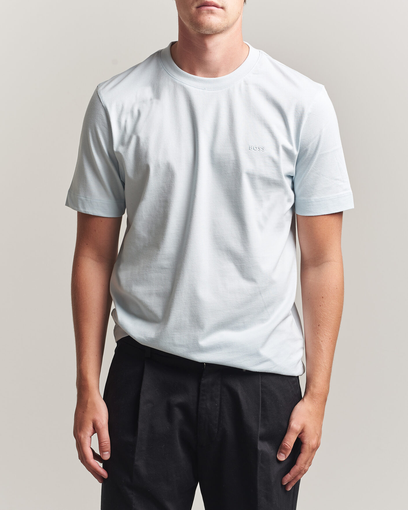 Homme | T-shirts | BOSS BLACK | Thompson Crew Neck T-Shirt Open Blue