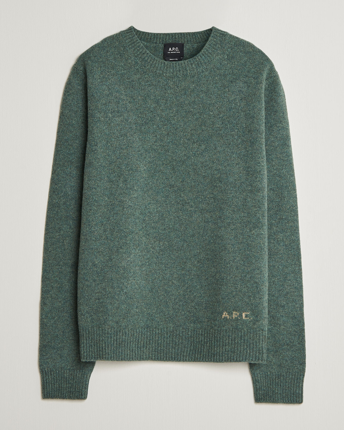 Homme | Pulls Et Tricots | A.P.C. | Edmond Wool Knitted Sweater Green Melange
