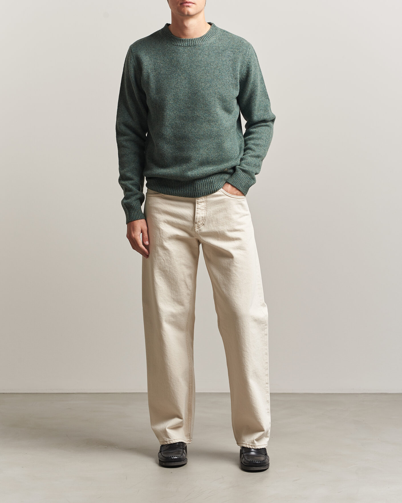 Homme | Pulls Et Tricots | A.P.C. | Edmond Wool Knitted Sweater Green Melange