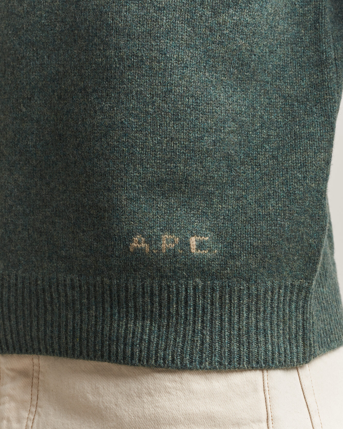 Homme | Pulls Et Tricots | A.P.C. | Edmond Wool Knitted Sweater Green Melange