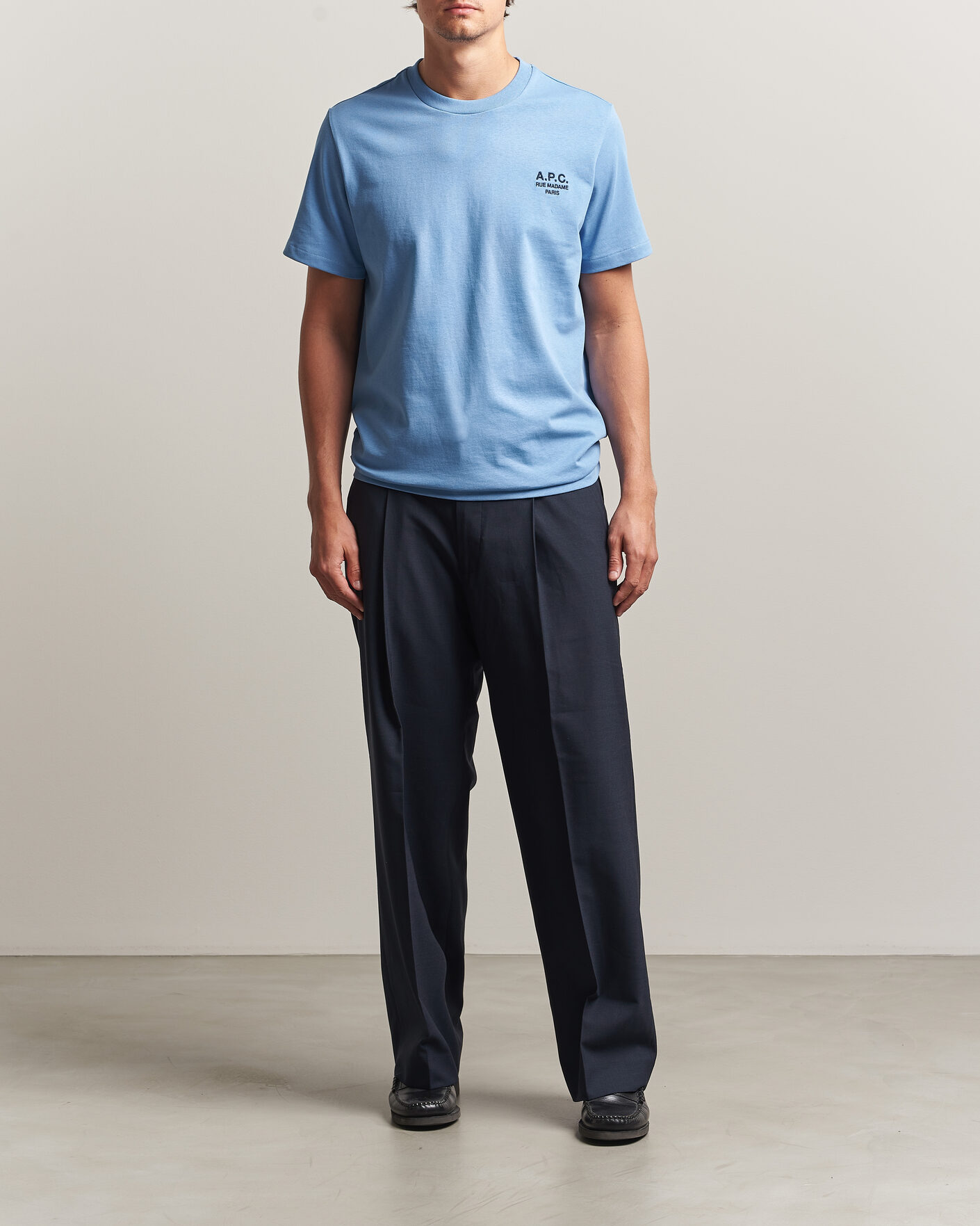 Homme | T-shirts | A.P.C. | Rue Madame T-Shirt Light Blue