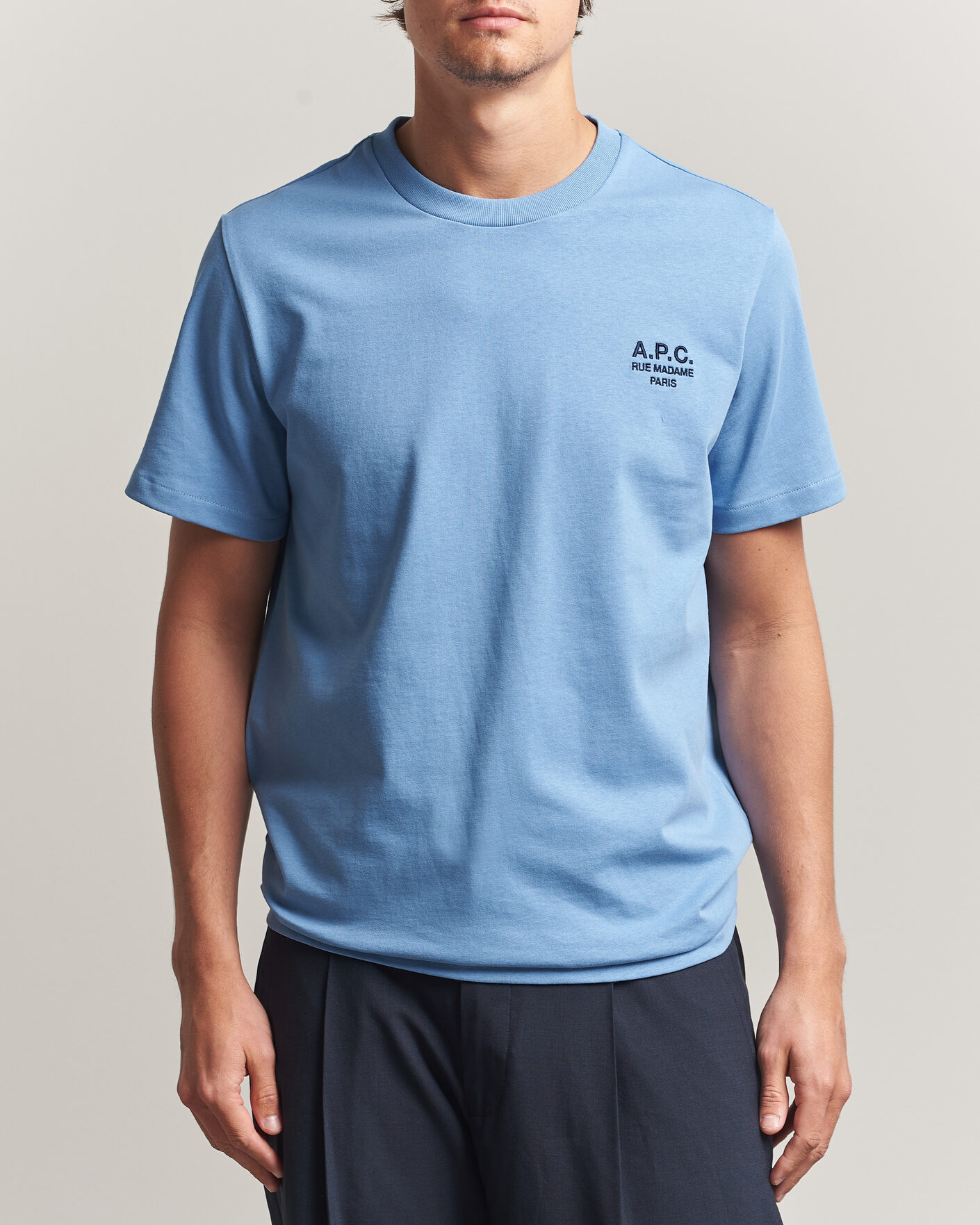 Homme | T-shirts | A.P.C. | Rue Madame T-Shirt Light Blue