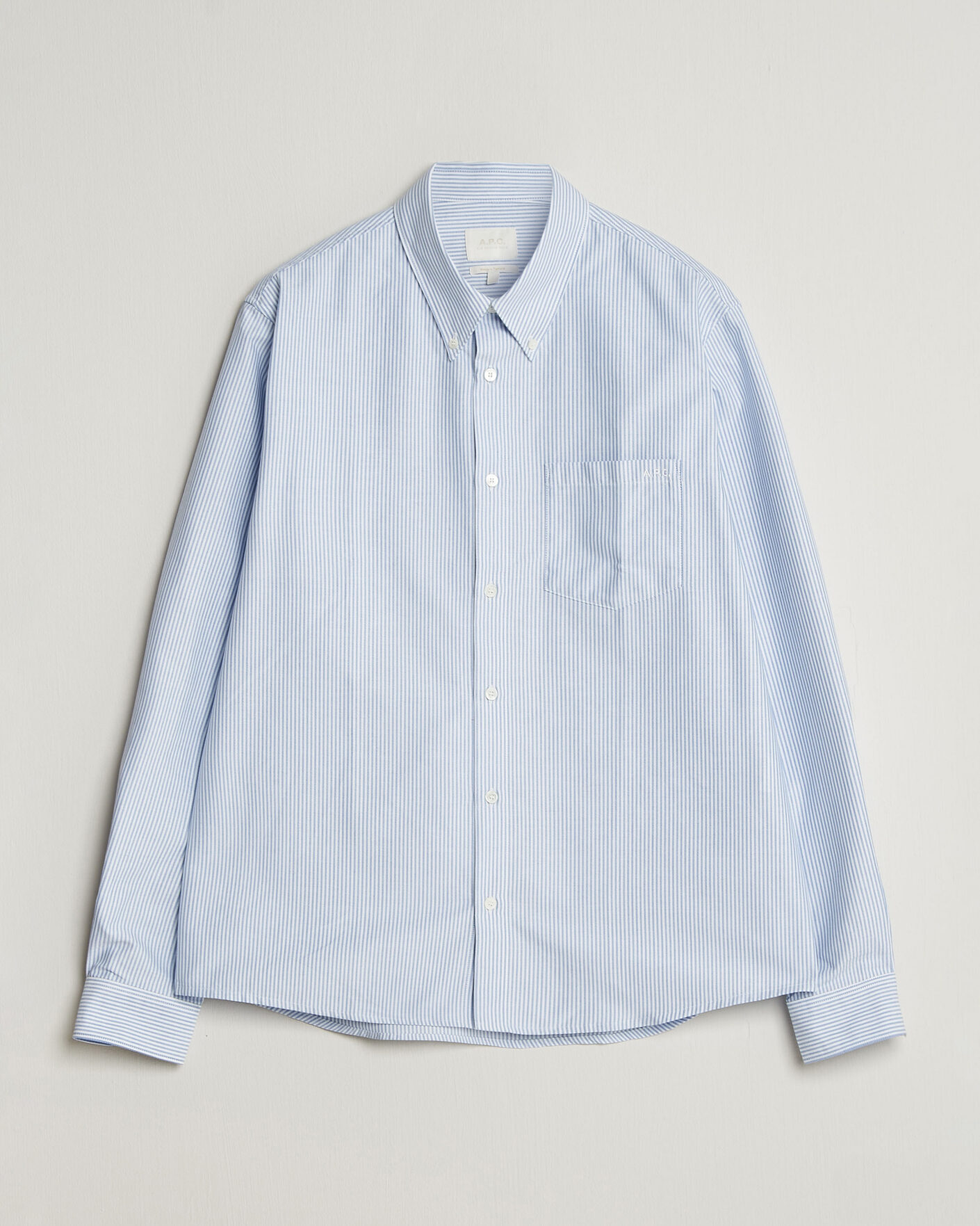 Homme | Chemises | A.P.C. | Greg Striped Oxford Shirt Blue/White
