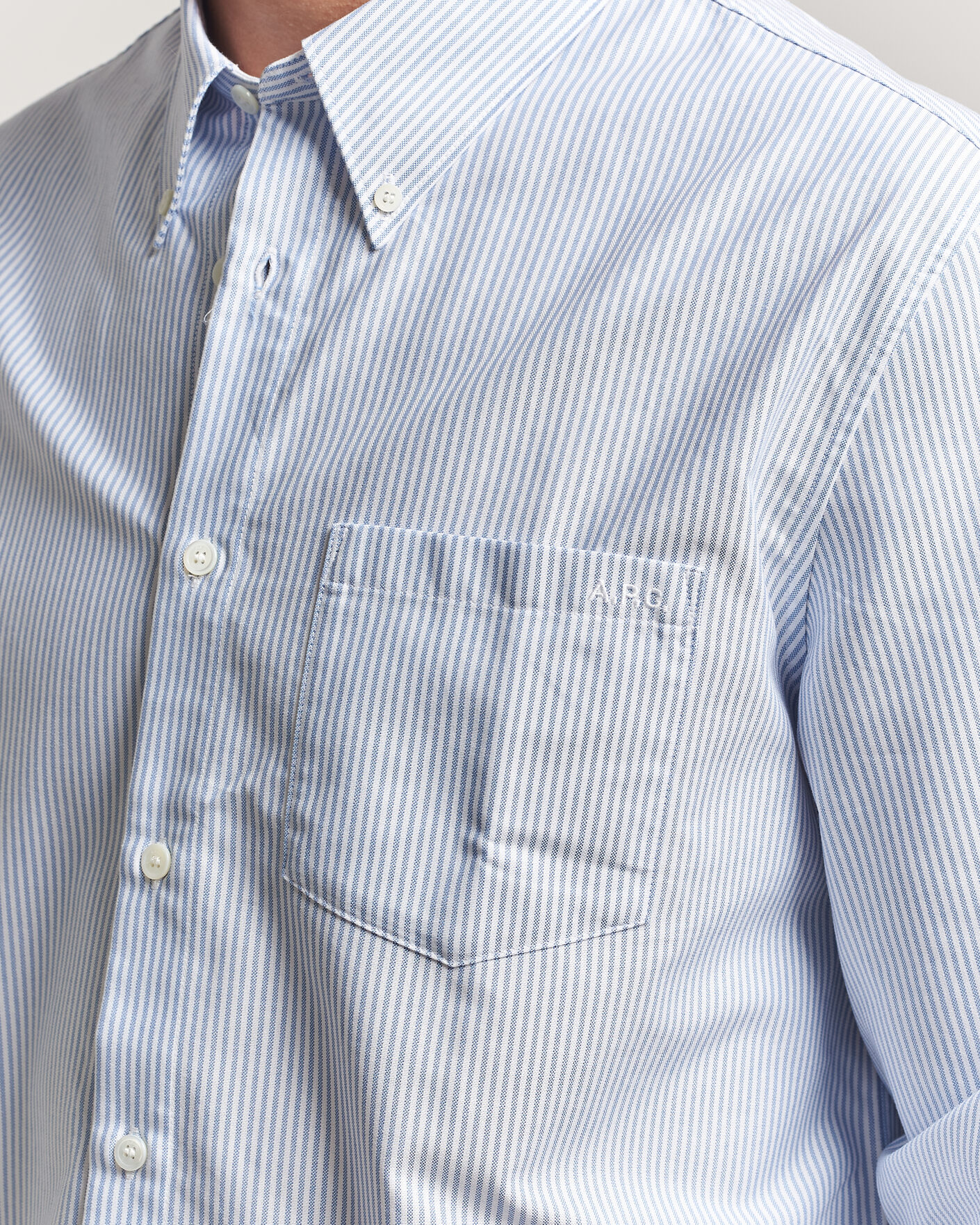 Homme | Chemises | A.P.C. | Greg Striped Oxford Shirt Blue/White