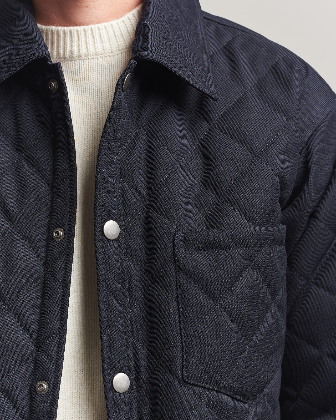 Homme | Manteaux Et Vestes | A.P.C. | Georges Quilted Jacket Dark Navy