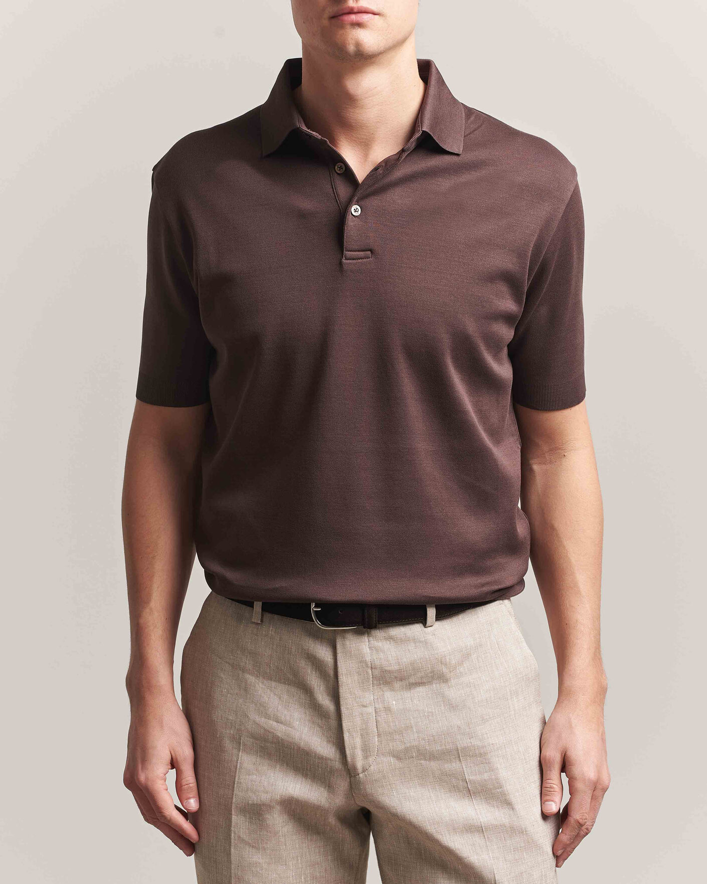 Homme | Polos | Herno | Micro Piquet Polo Brown