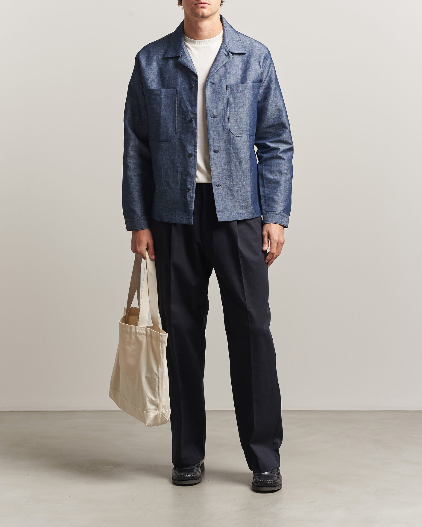 Homme | Pantalons | NN07 | Kay Relaxed Fit Pleated Cotton Trousers Navy Blue