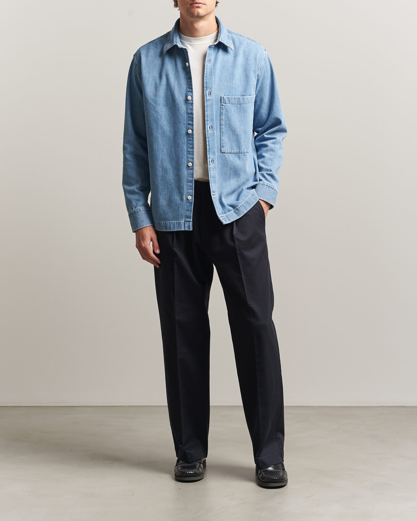 Homme | Chemises | NN07 | Freddy Denim Overshirt Light Blue