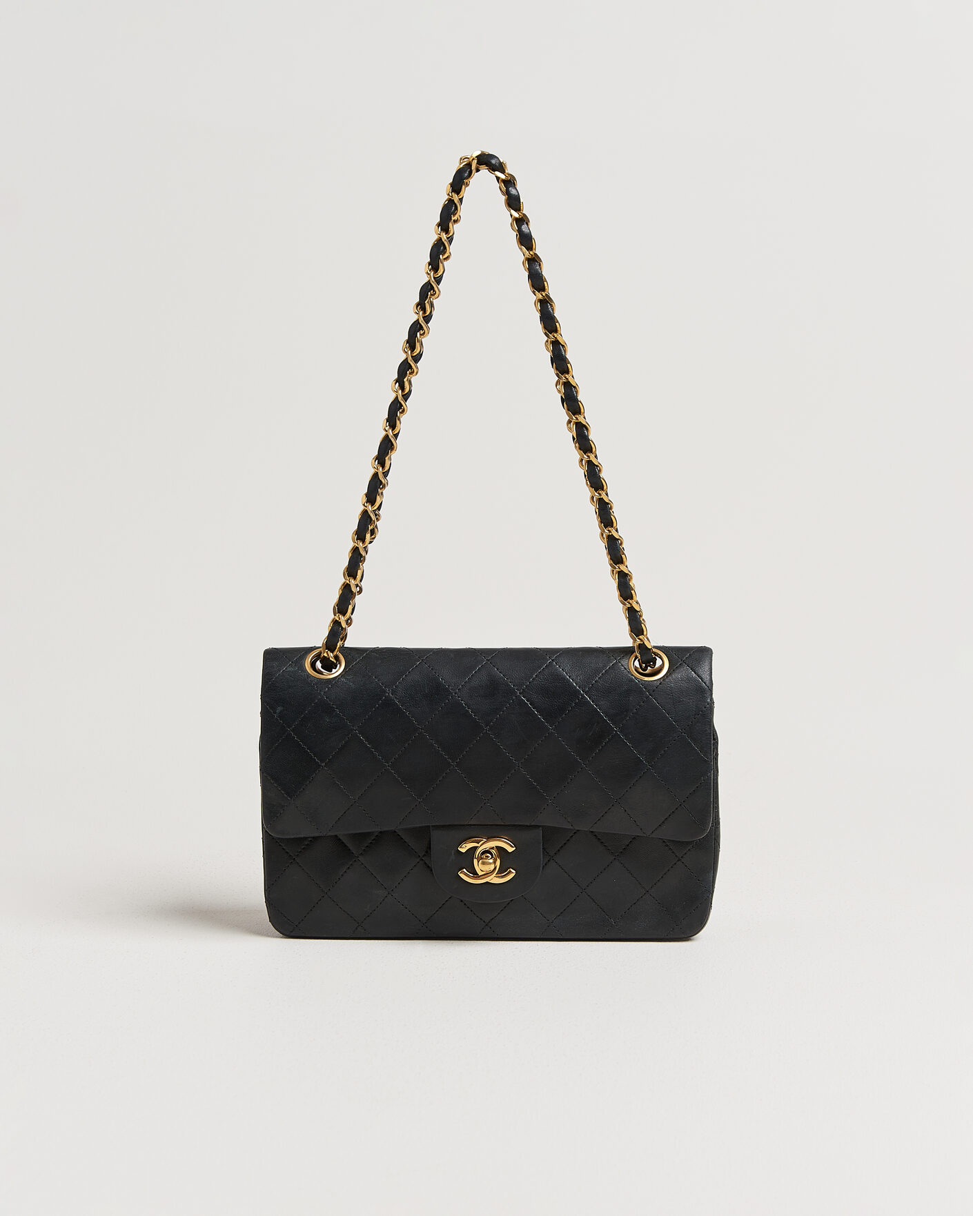 Homme | Chanel Pre-Owned Classic Small Double Flap Bag Black | Chanel Pre-Owned | Classic Small Double Flap Bag Black
