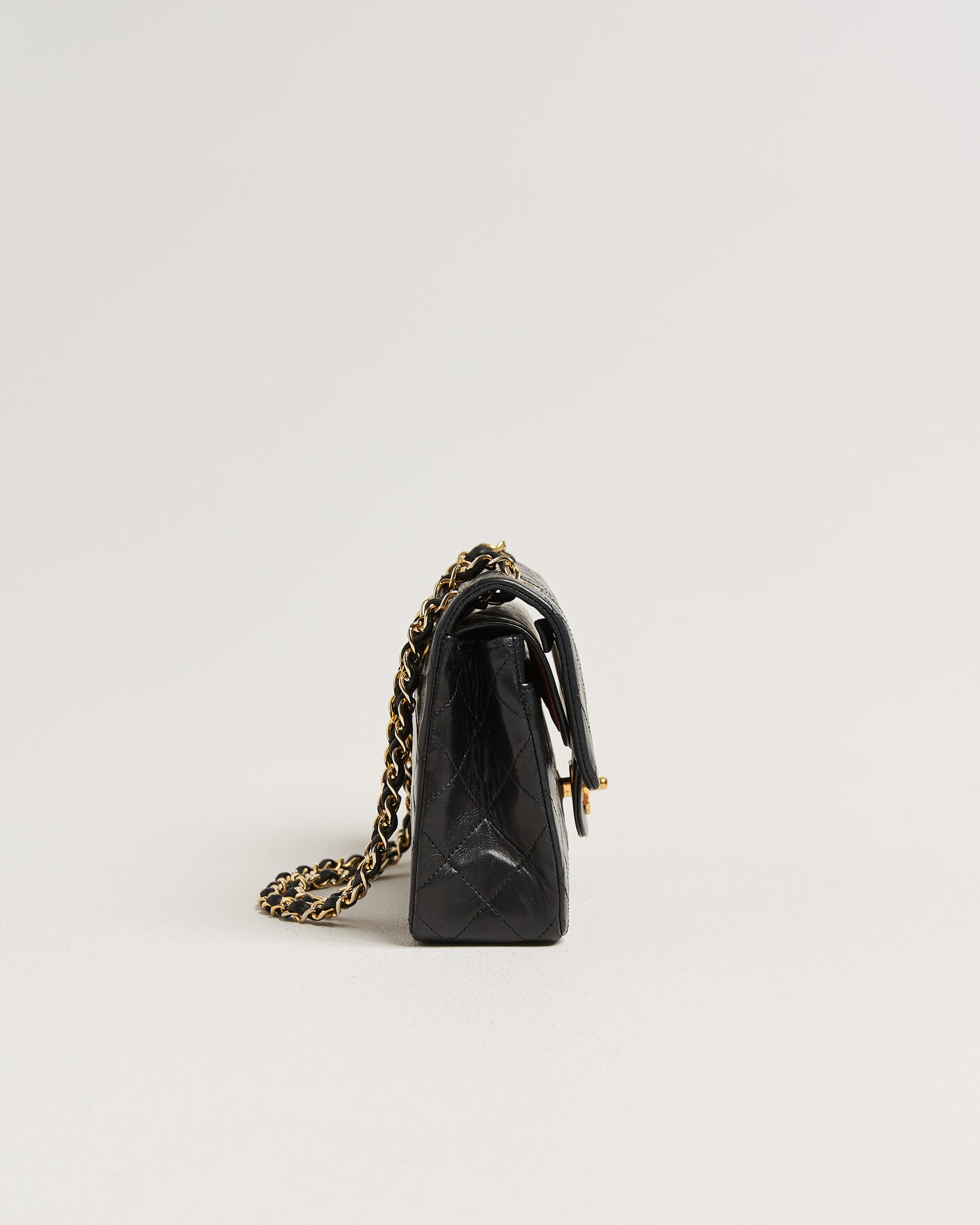 Homme | Pre-Owned & Vintage Bags | Chanel Pre-Owned | Classic Small Double Flap Bag Black