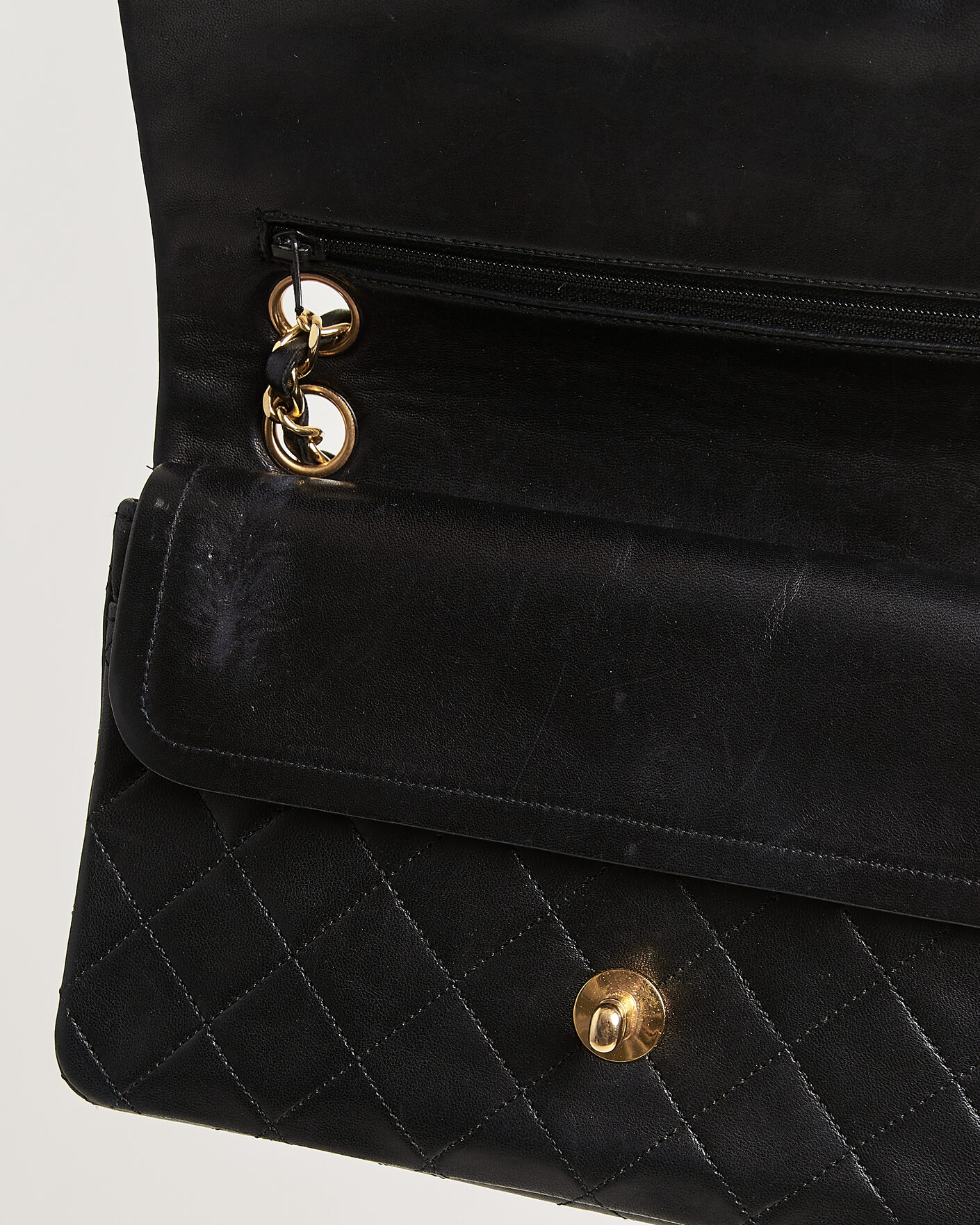 Homme | Pre-Owned & Vintage Bags | Chanel Pre-Owned | Classic Small Double Flap Bag Black