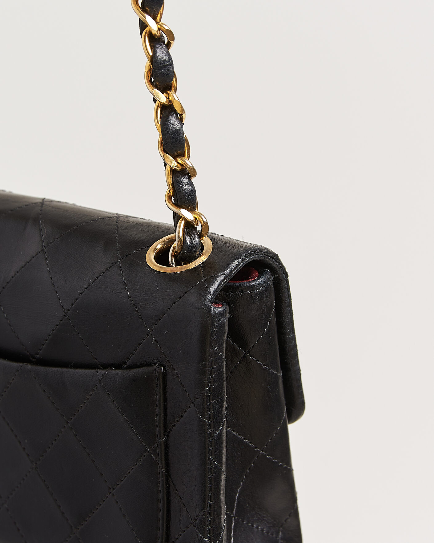 Homme | Chanel Pre-Owned Classic Mini Single Flap Square Bag Black | Chanel Pre-Owned | Classic Mini Single Flap Square Bag Black