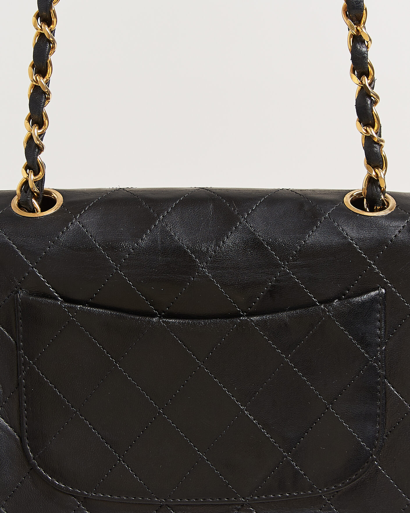 Homme | Pre-Owned & Vintage Bags | Chanel Pre-Owned | Classic Mini Single Flap Square Bag Black
