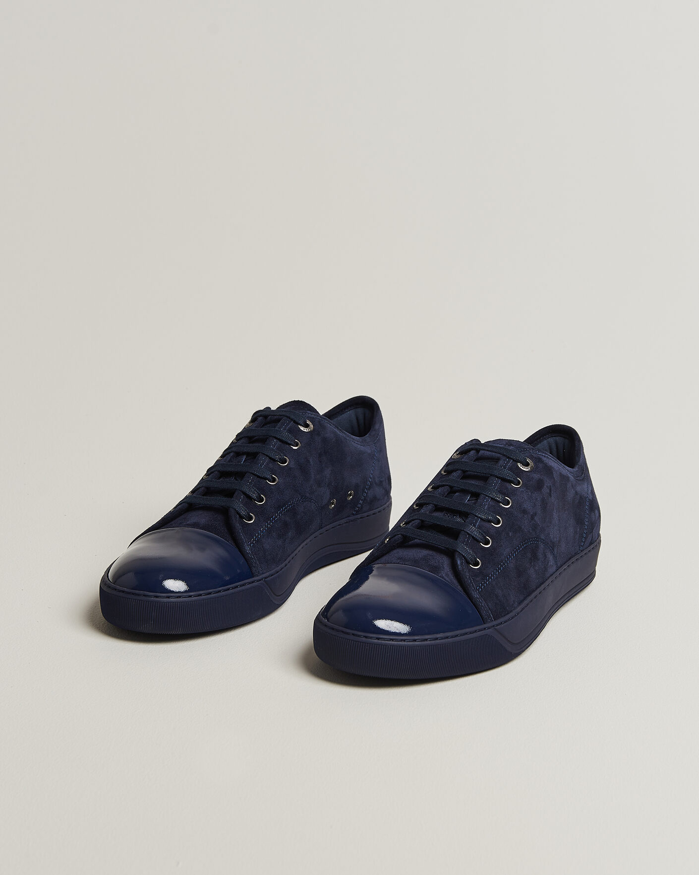 Homme | Baskets | Lanvin | DBB1 Patent Cap Toe Sneakers Navy/Navy