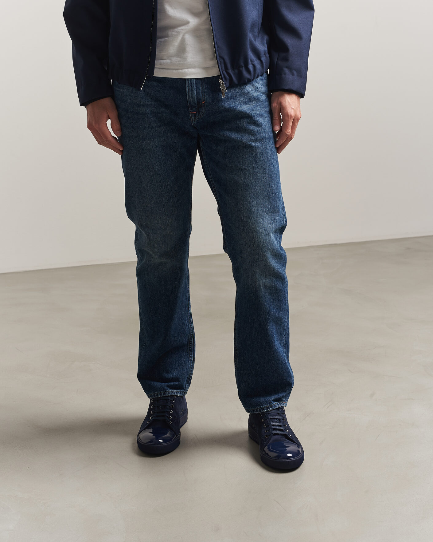 Homme | Baskets | Lanvin | DBB1 Patent Cap Toe Sneakers Navy/Navy