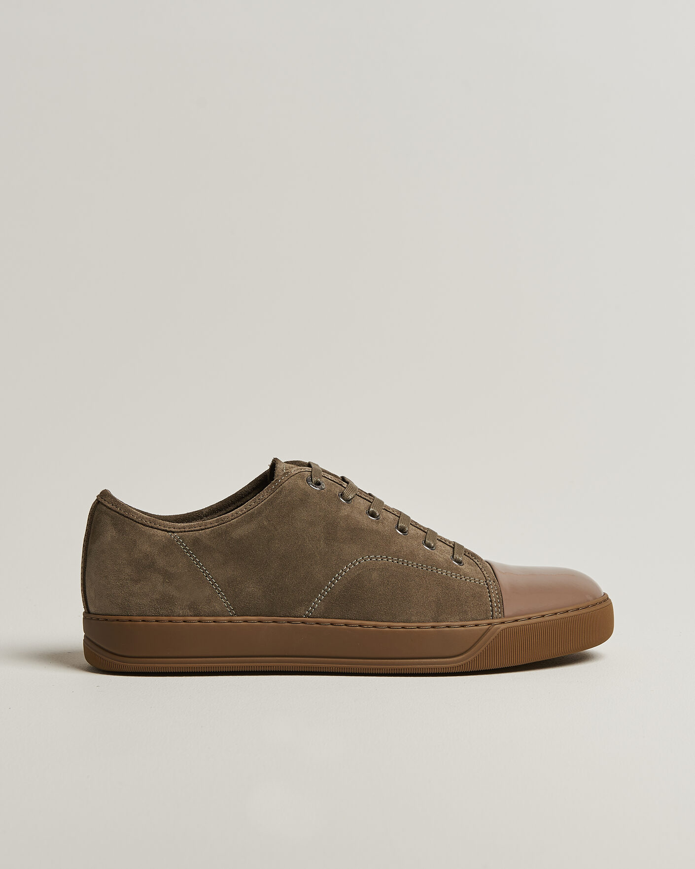Homme | Baskets | Lanvin | DBB1 Patent Cap Toe Sneakers Khaki