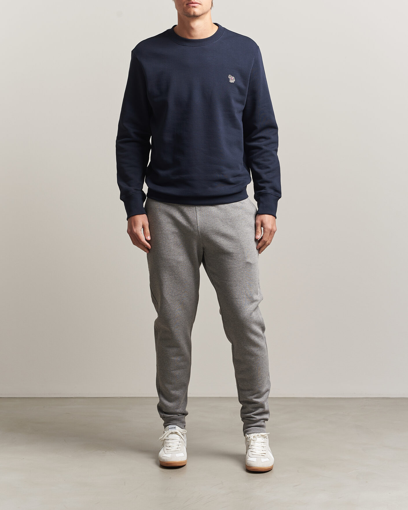 Homme | Pantalons | PS Paul Smith | Zebra Organic Cotton Sweatpants Grey Melange