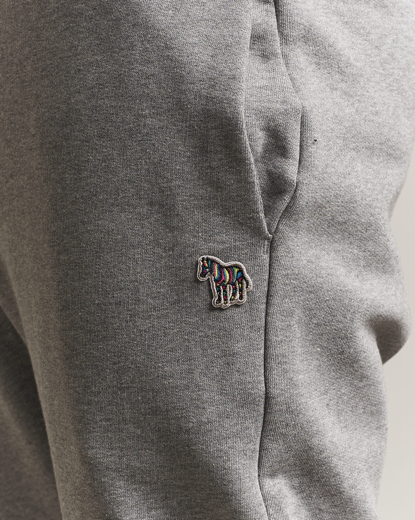 Homme | Pantalons | PS Paul Smith | Zebra Organic Cotton Sweatpants Grey Melange