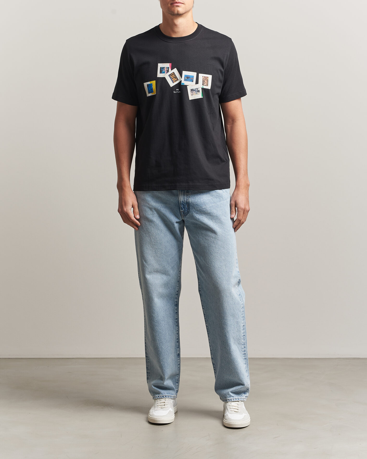 Homme | T-shirts | PS Paul Smith | Slides Crew Neck T-Shirt Black