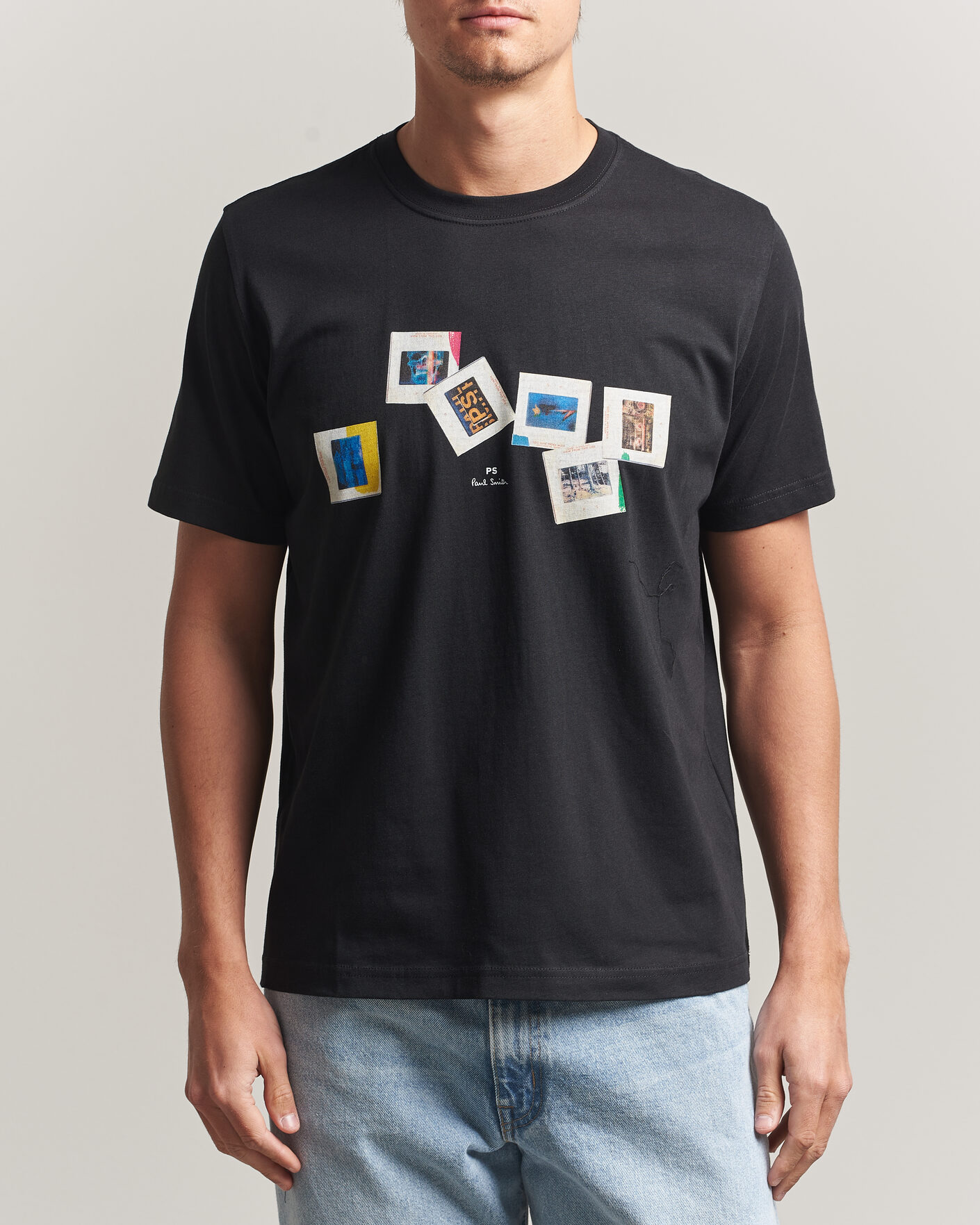 Homme | T-shirts | PS Paul Smith | Slides Crew Neck T-Shirt Black