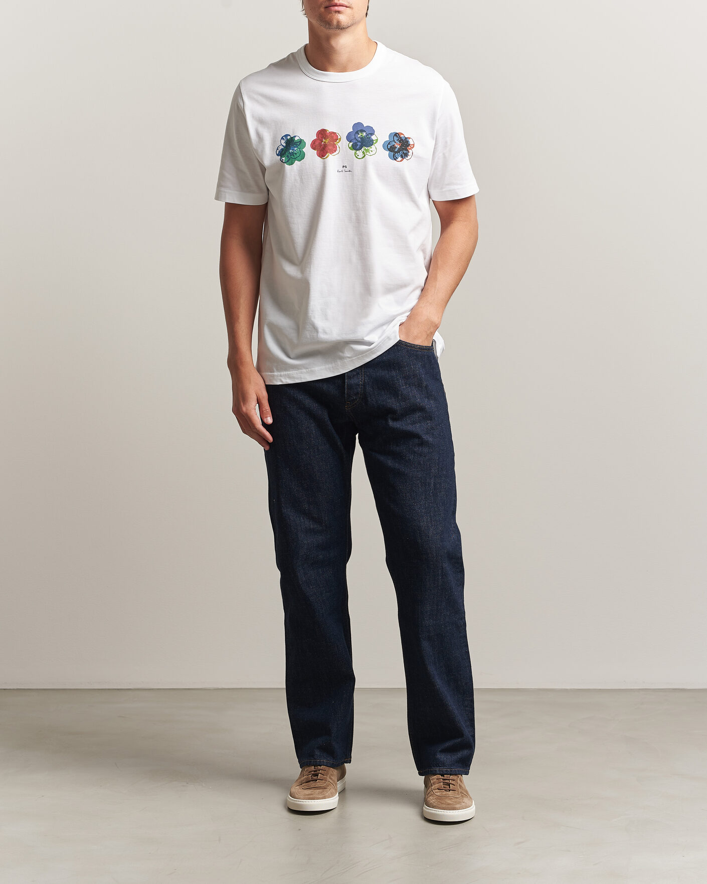 Homme | T-shirts | PS Paul Smith | Flower Crew Neck T-Shirt White