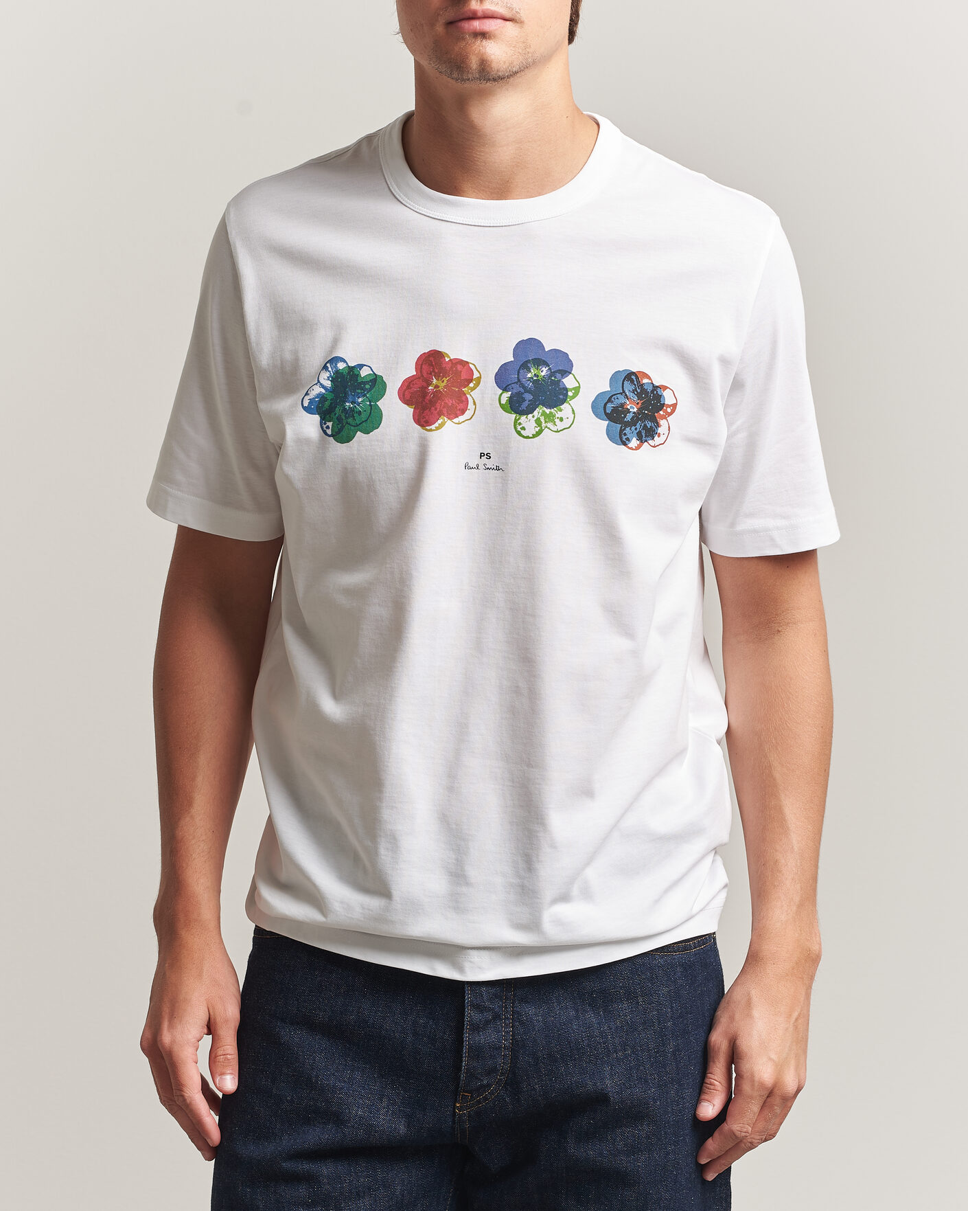 Homme | T-shirts | PS Paul Smith | Flower Crew Neck T-Shirt White