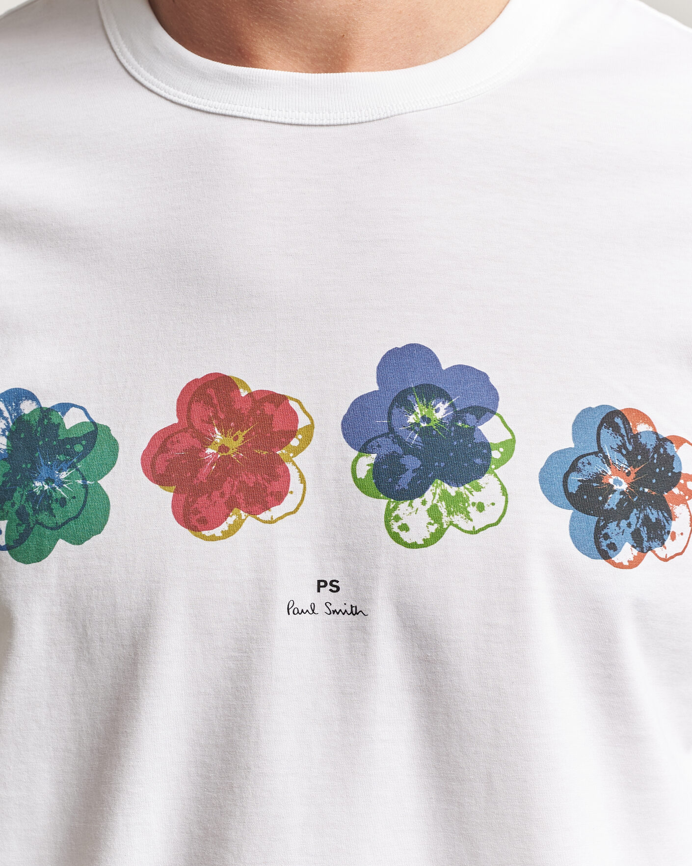 Homme | T-shirts | PS Paul Smith | Flower Crew Neck T-Shirt White