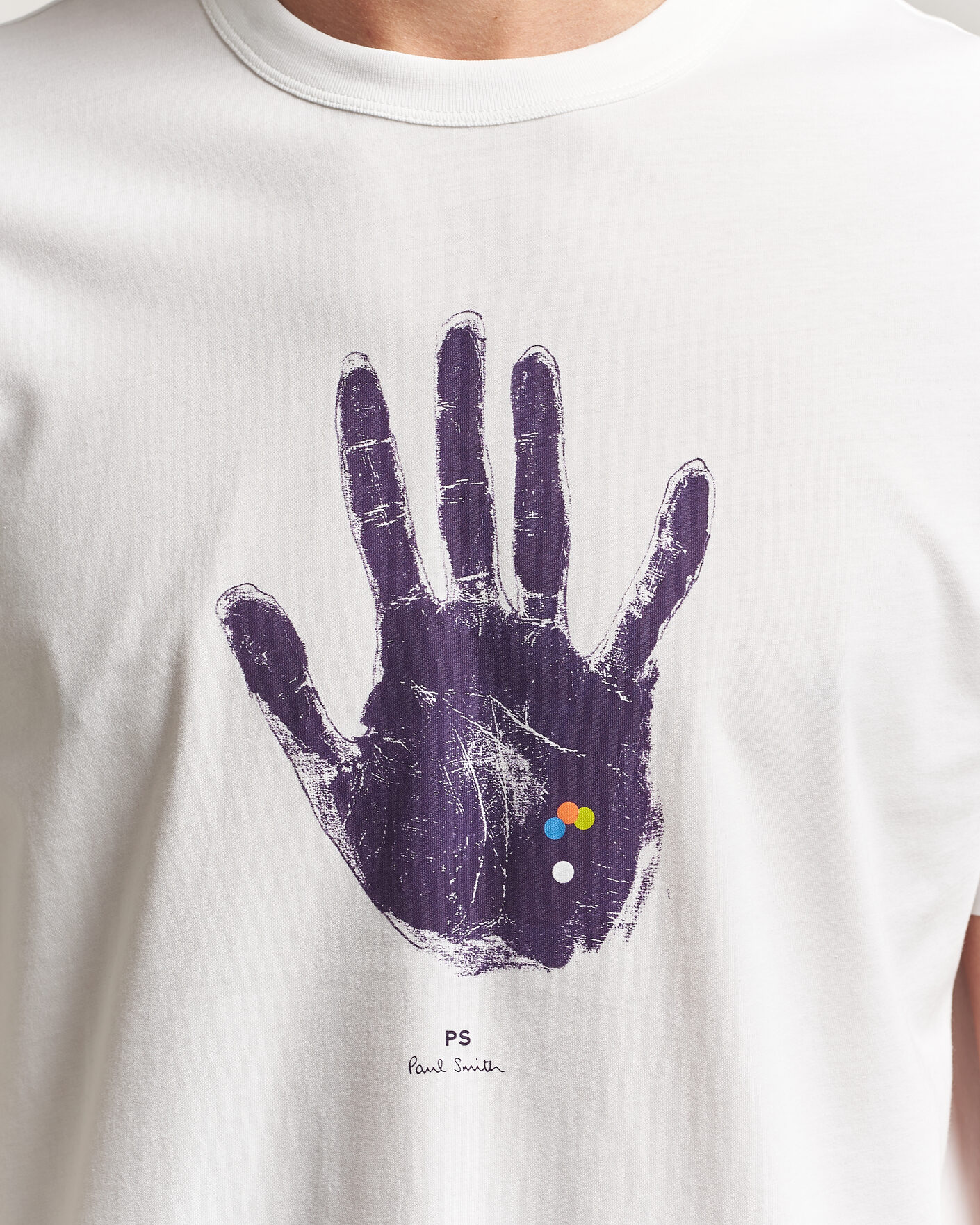 Homme | T-shirts | PS Paul Smith | Hand Crew Neck T-Shirt White
