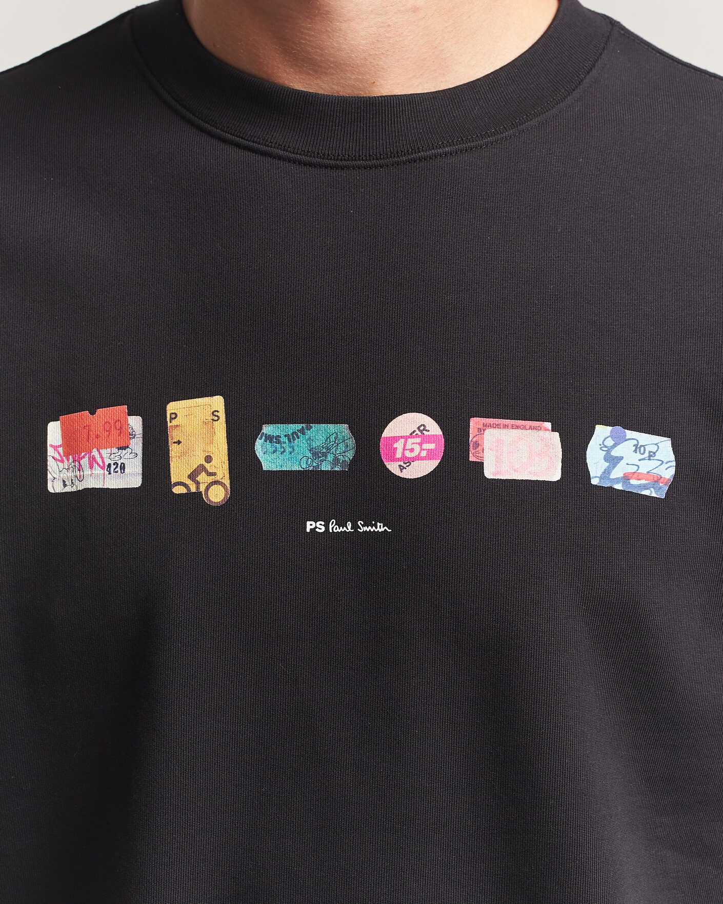 Homme | Pulls Et Tricots | PS Paul Smith | In A Row Crew Neck Sweatshirt Black