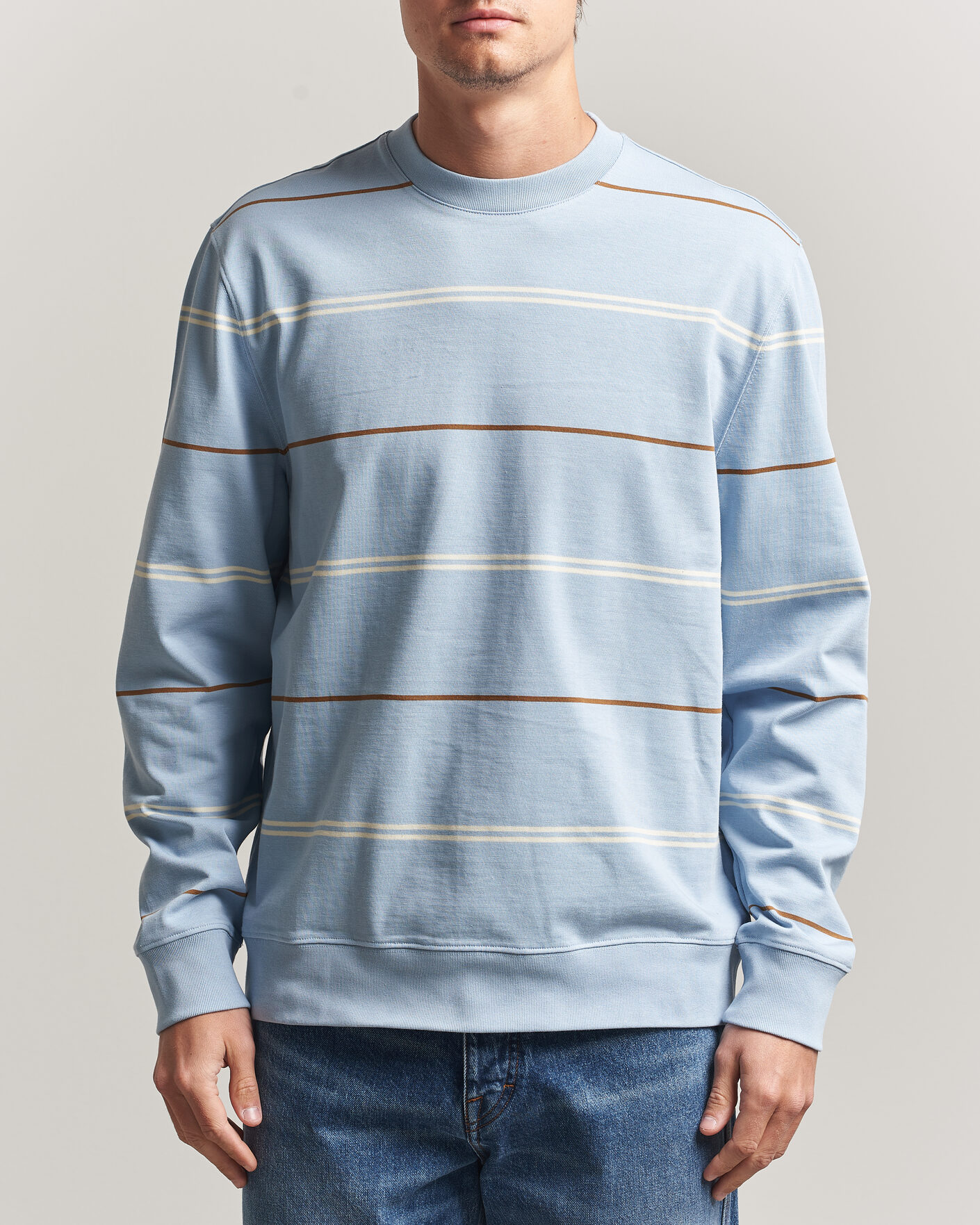 Homme | Pulls Et Tricots | PS Paul Smith | Cotton Striped Sweater Light Blue