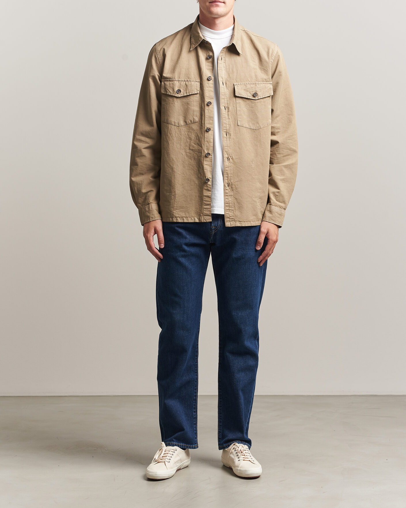 Homme | Chemises | PS Paul Smith | Casual Fit Cotton Overshirt Beige