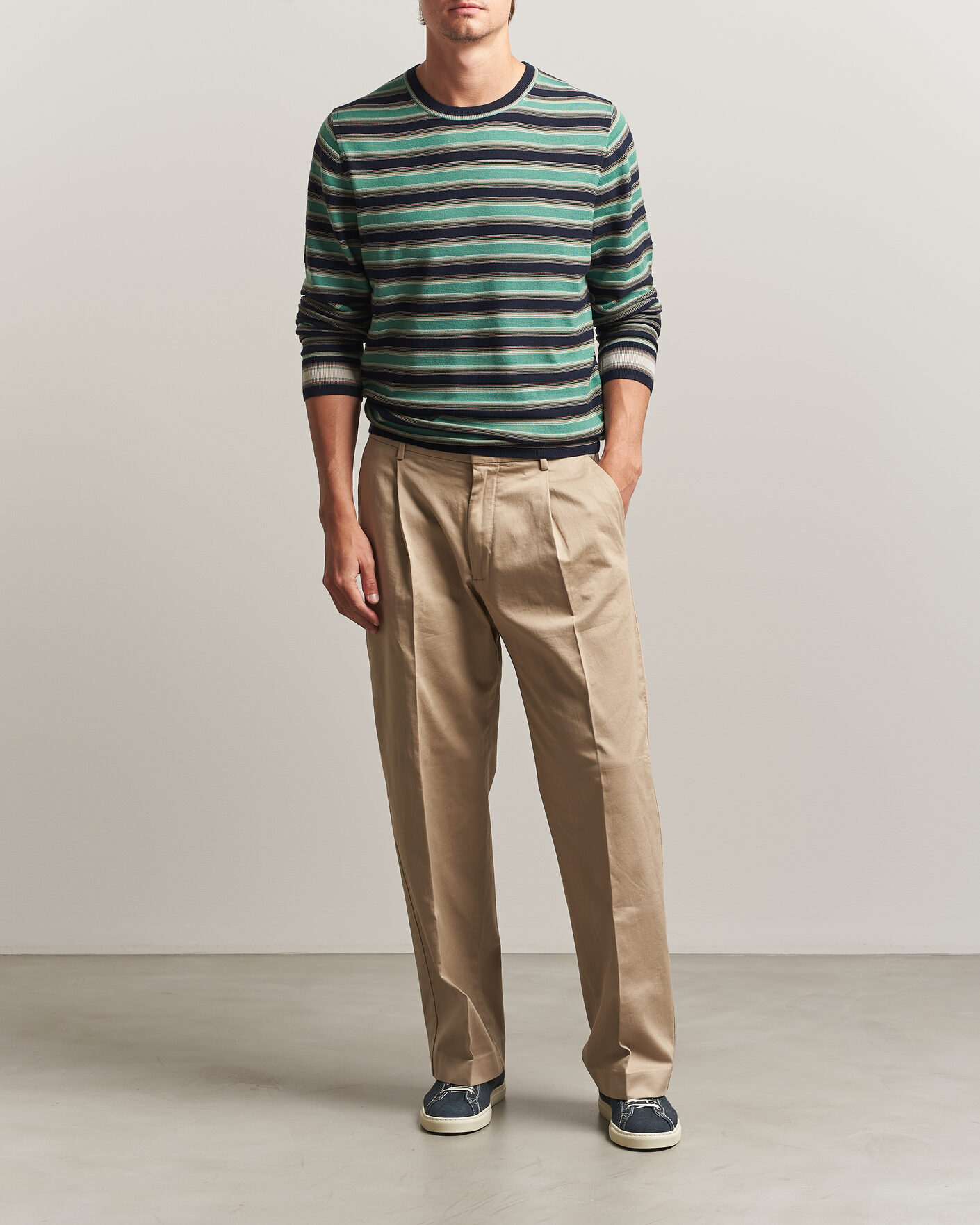 Homme | Pulls Et Tricots | PS Paul Smith | Merino Wool Knitted Striped Sweater Green