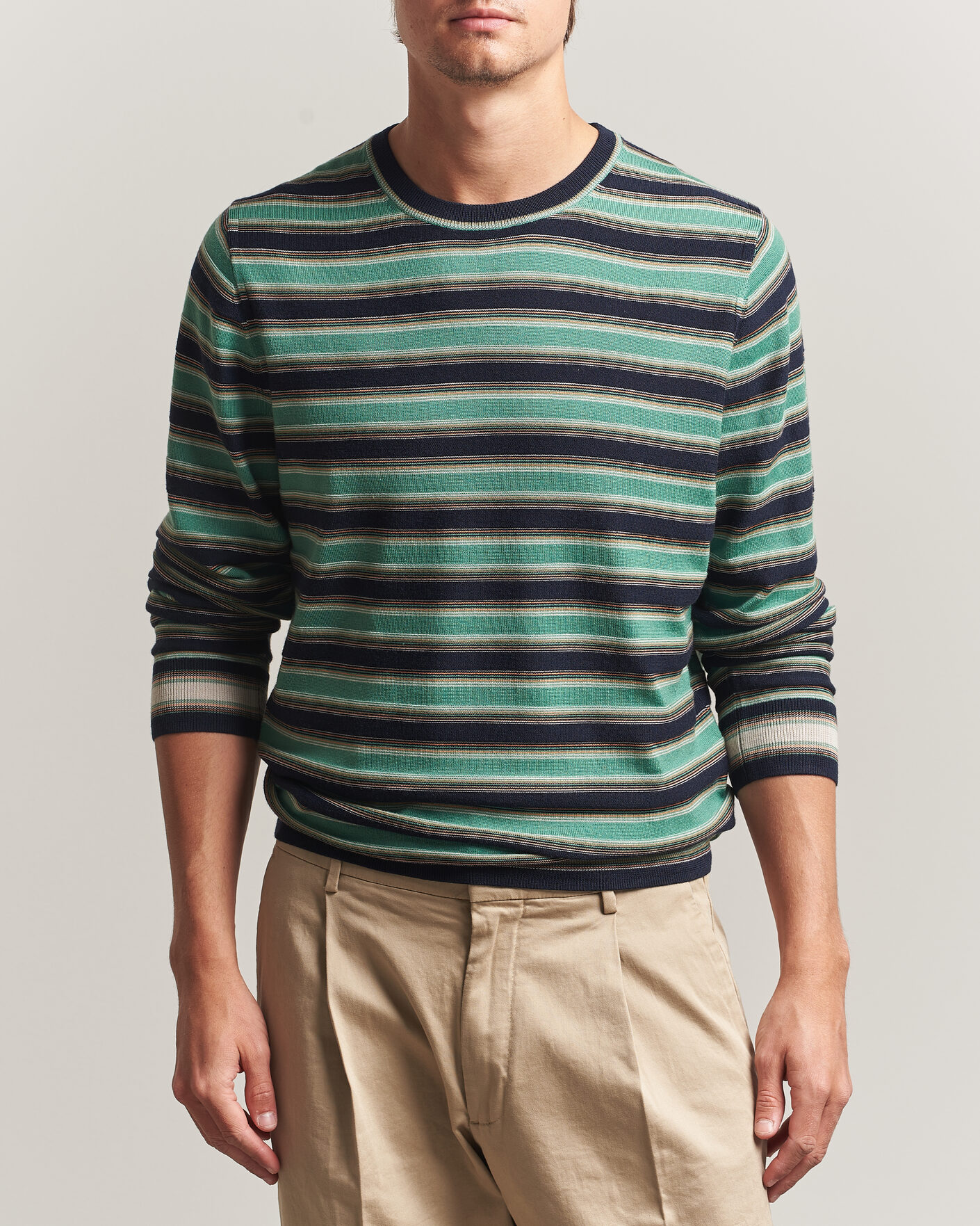 Homme | Pulls Et Tricots | PS Paul Smith | Merino Wool Knitted Striped Sweater Green