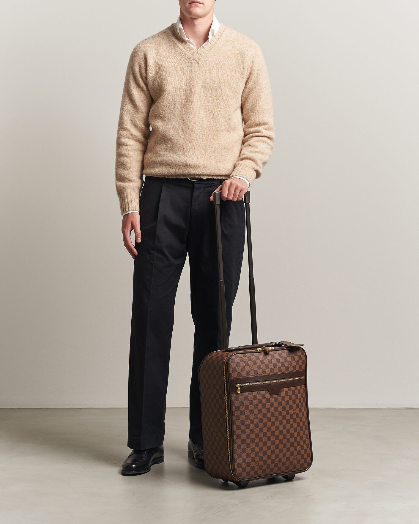 Homme | Pre-Owned & Vintage Bags | Louis Vuitton Pre-Owned | Pegase 45 Trolley Case Damier Ebene