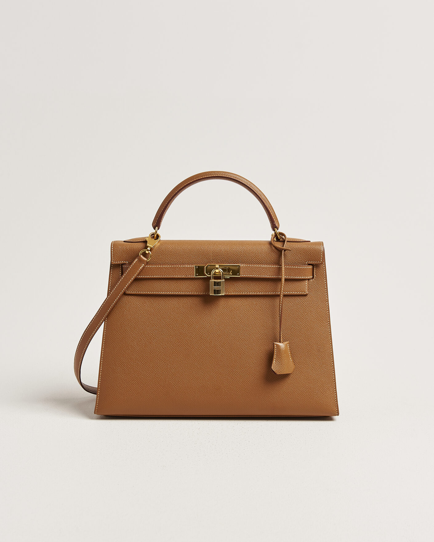 Homme | Pre-Owned & Vintage Bags | Hermès Pre-Owned | Kelly 32 Courchevel Leather Gold